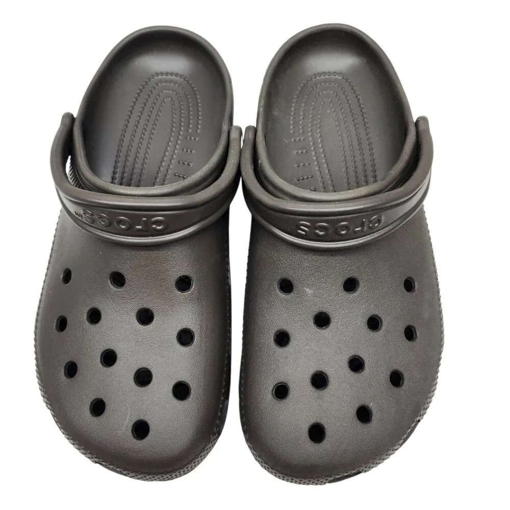 Crocs Unisex Classic Clogs Mens 8 Womens 10 Espresso Croslite Water Shoes Vents